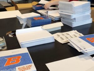 BSU Mailers Being Prepared for Mailing Out